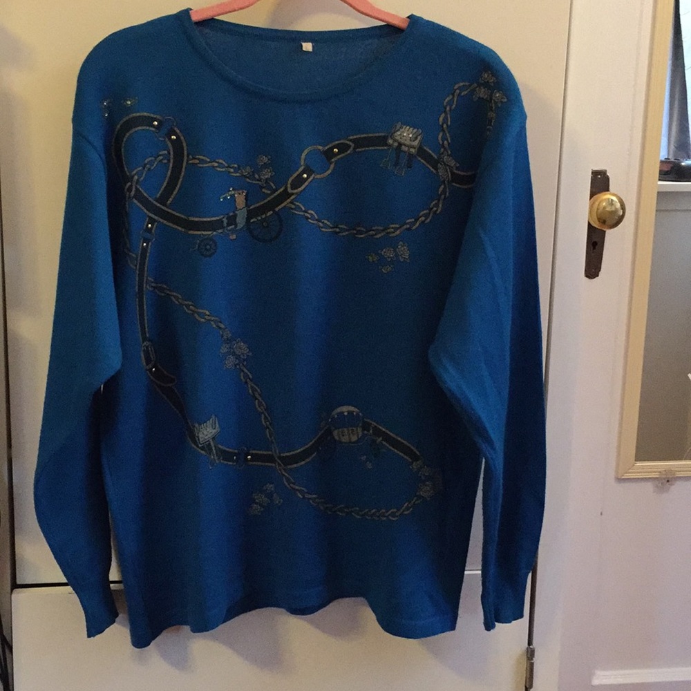 Versace like Wool sweater ; Made in Italy.
